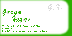 gergo hazai business card